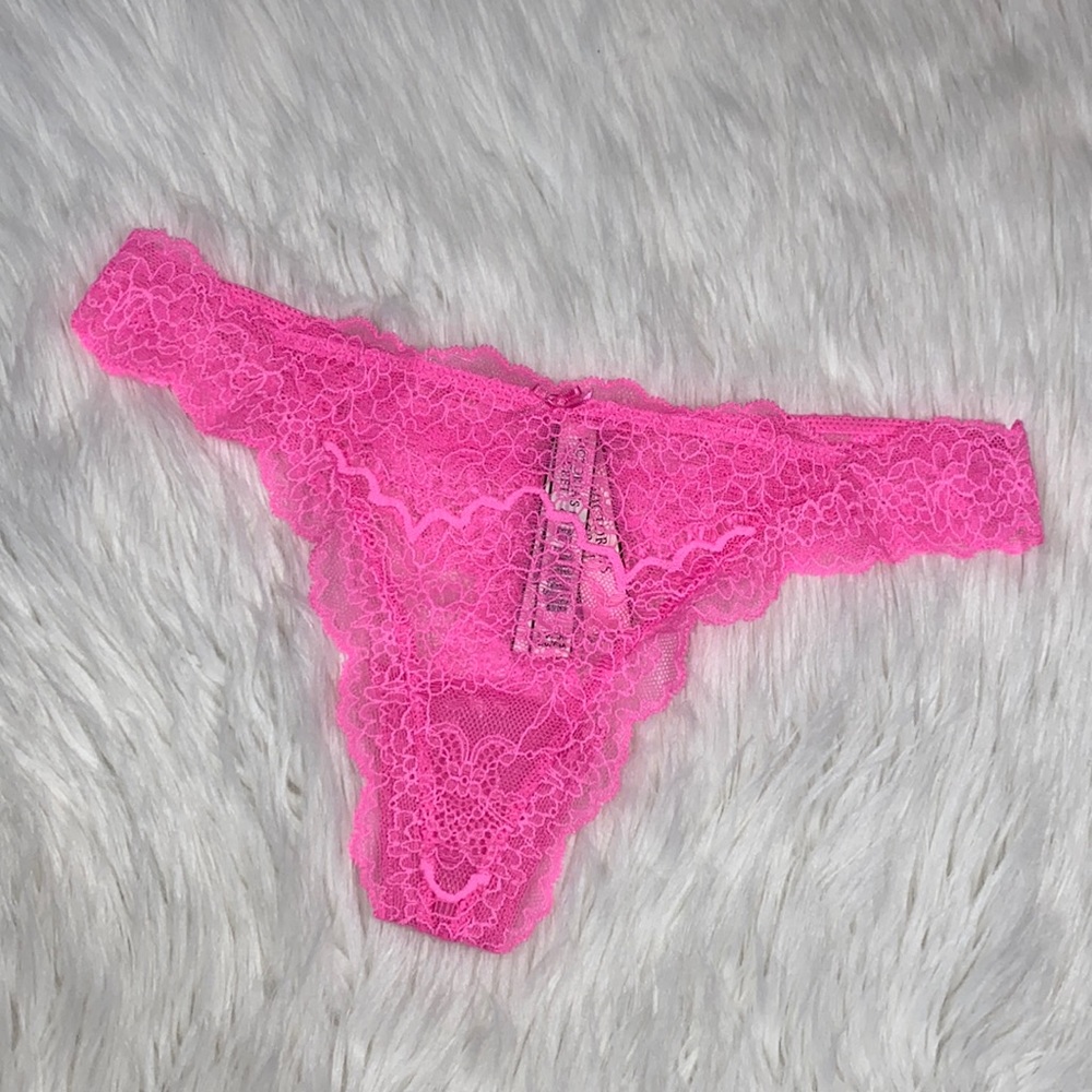 VS • Sexy Dream Angels All Lace Hot Pink Thong